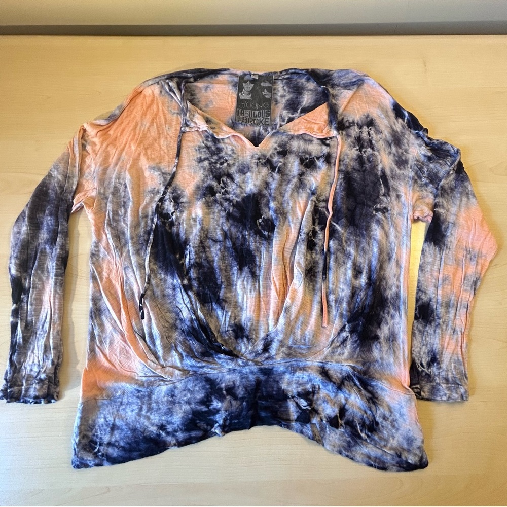 Young Fabulous & Broke Multicolor Tie-Dye Long Sleeve Top